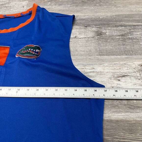 Nike Elite Florida Gators Blue Orange Mens 2XL Sleeveless Swoosh Jersey 2000s - Picture 9 of 12